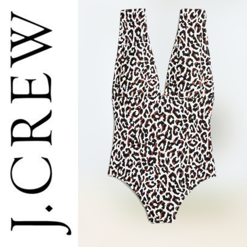 J Crew Printed V Neck One Piece | Size XS